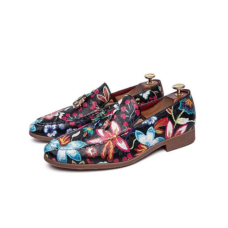 Slip-On Color Block Rund Toe Herrskor