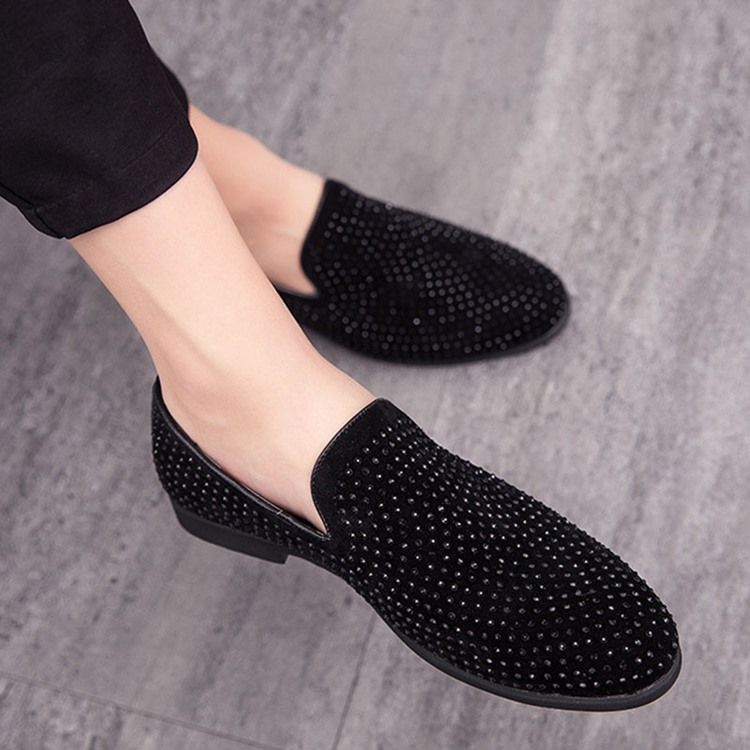 Slip-On Rund Tå Lågskurna Övre Mäns Fritidsskor