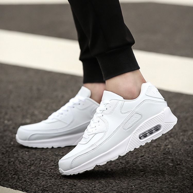 Casual Sneakers I Pu Med Rund Tå För Män