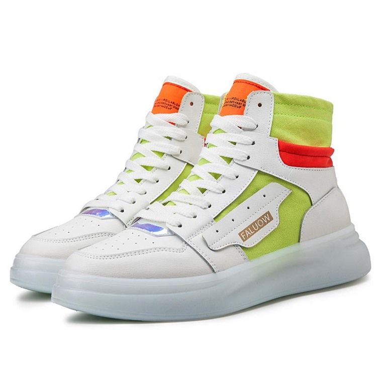 Color Block High-Cut Övre Rund Tå För Män Skateskor