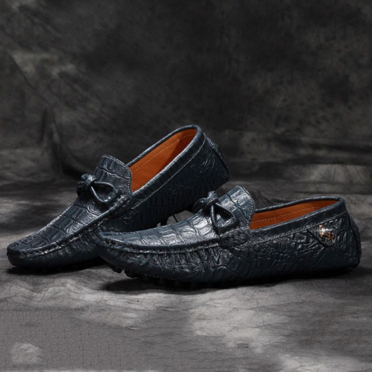 Enkla Rund Tå Slip-On Mäns Fritidsskor