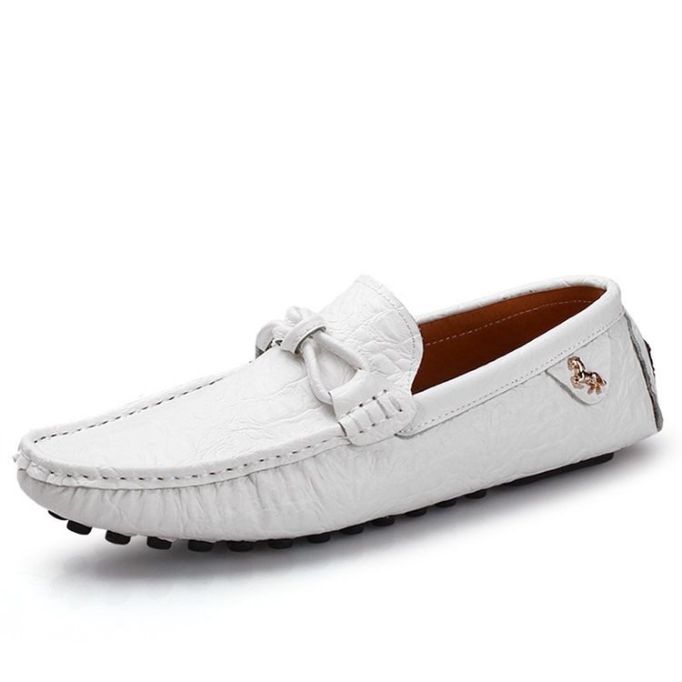 Enkla Rund Tå Slip-On Mäns Fritidsskor
