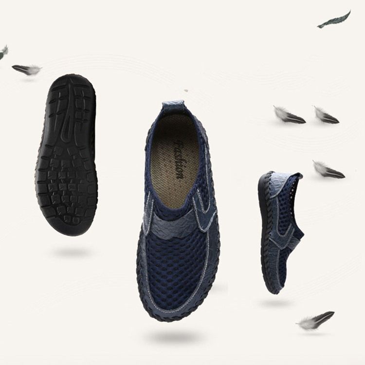 Mesh Hollow Slip-On Herrskor