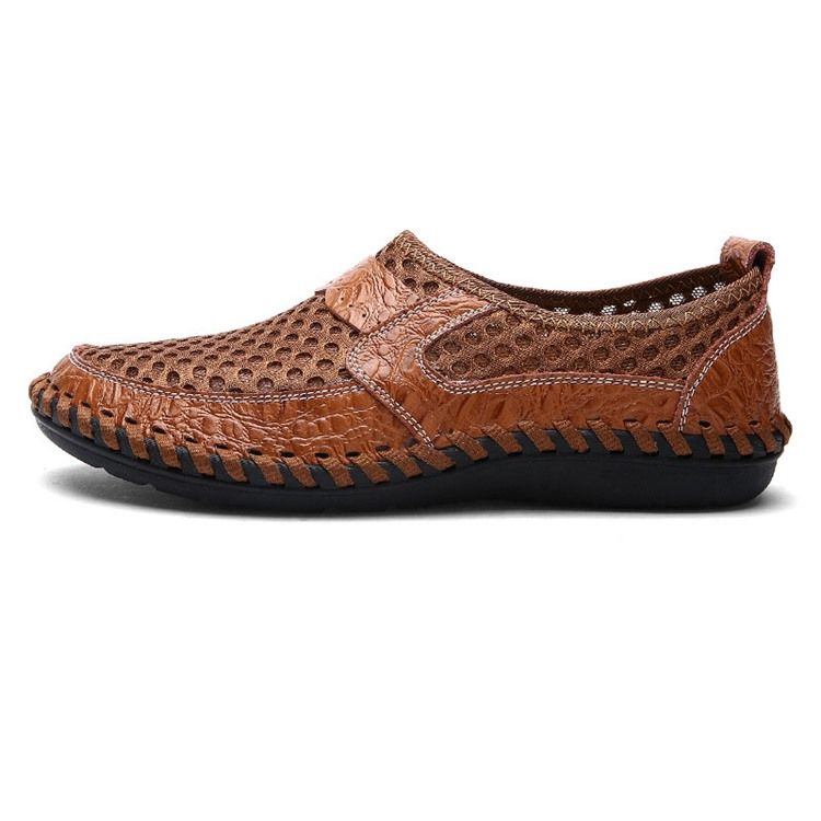Mesh Hollow Slip-On Herrskor