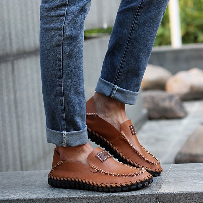 Office Slip På Loafers För Män