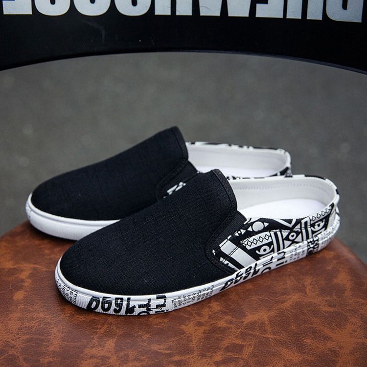 Print Slip-On Rund Tå Herrskor