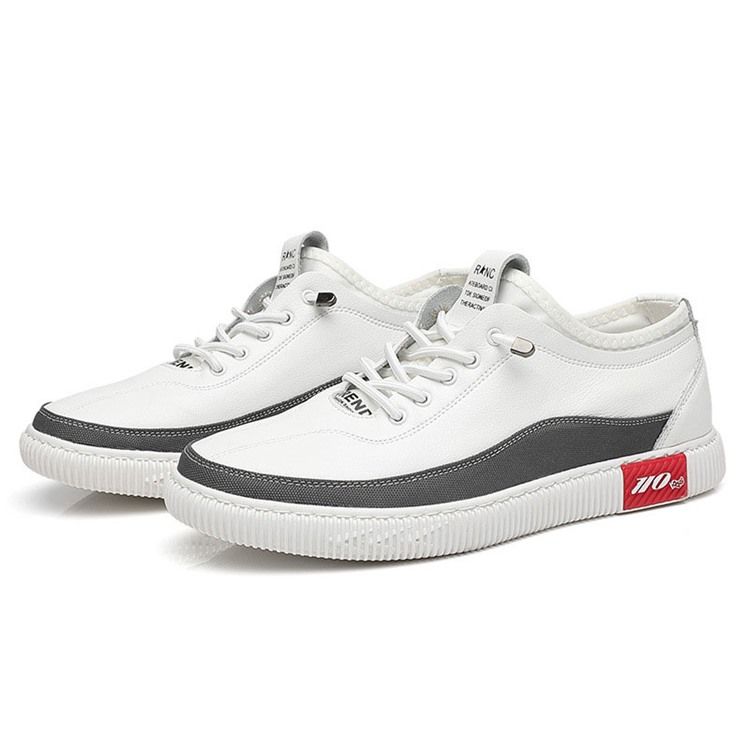 Pu Slip-On Round Toe Herr Skate Skor