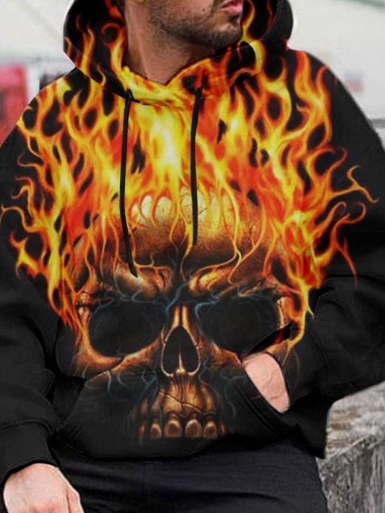 Patchwork Pullover Lösa Casual Hoodies