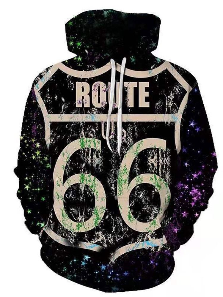 Pocket Color Block Pullover Mode Lösa Hoodies
