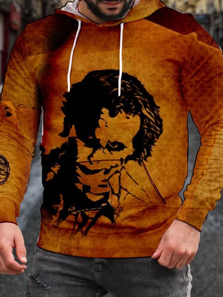 Print Pullover Fall European Casual Hoodies
