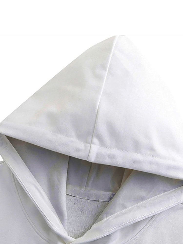 Print Pullover Vårhuvtröjor För Män