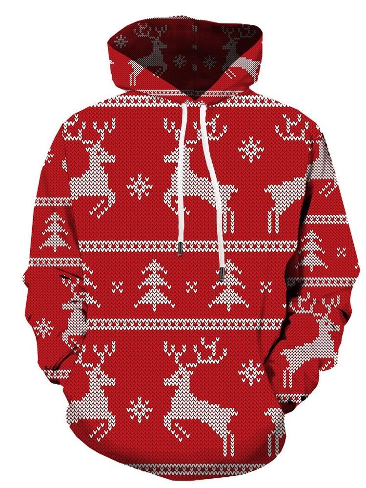 Pullover Dragsko Lösa Huvtröjor