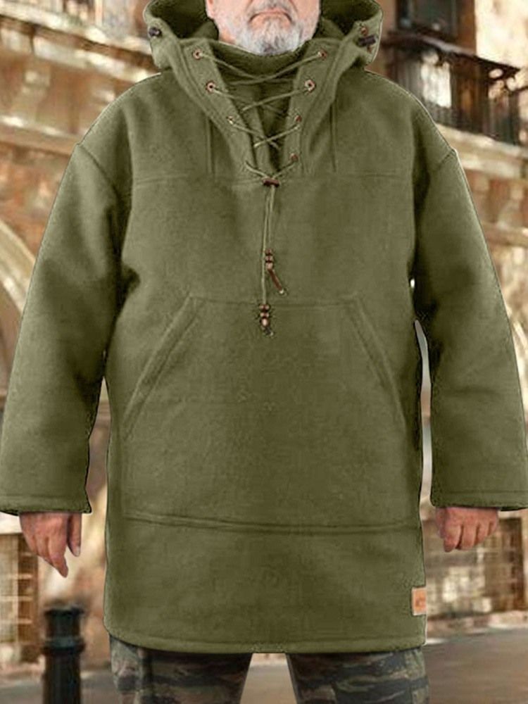 Pullover Plain Pocket Fall Fashion Hoodies