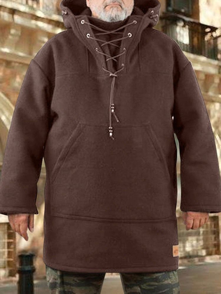 Pullover Plain Pocket Fall Fashion Hoodies
