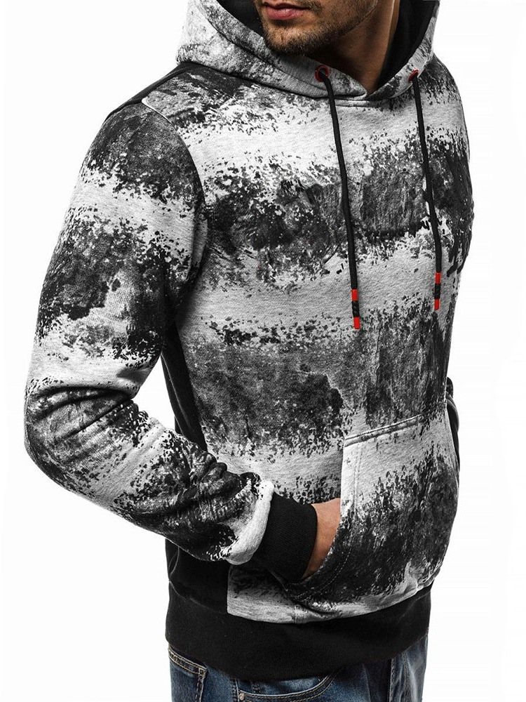 Pullover Pocket Color Block Pullover Hoodies
