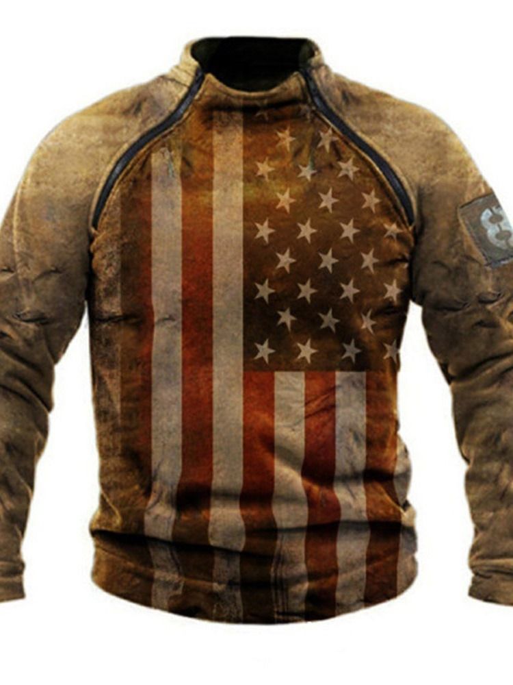 Pullover Print Color Block Rak Pullover Hoodies