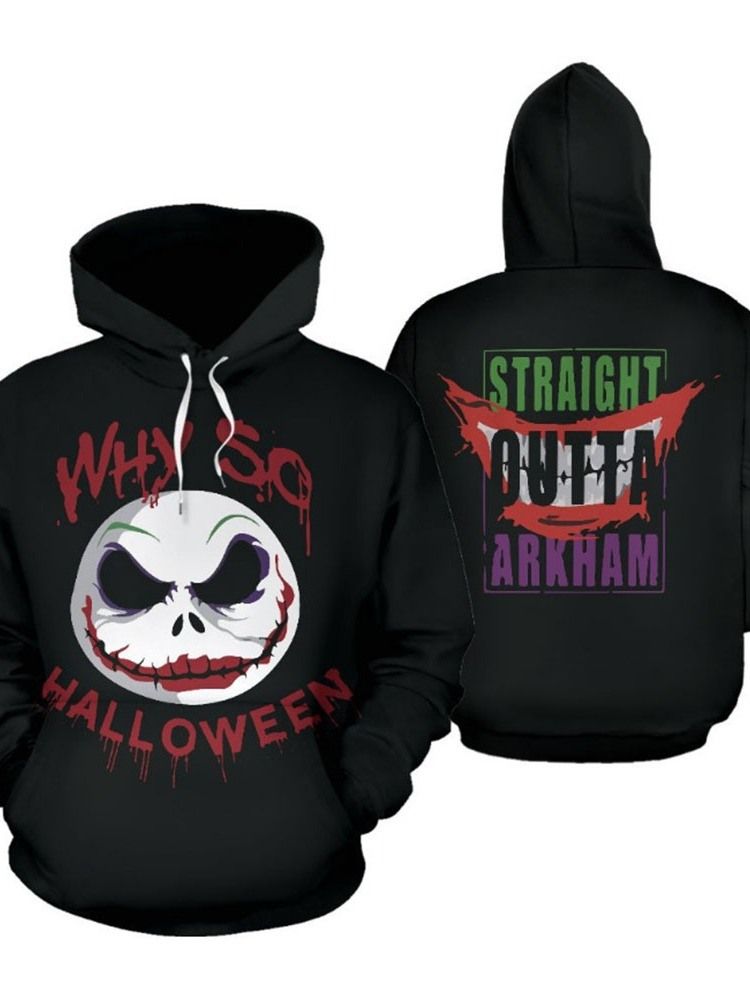 Pullover Skull Print Spring Casual Hoodies