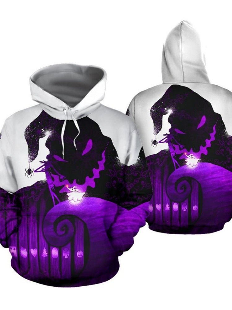 Pullover Skull Print Spring Casual Hoodies