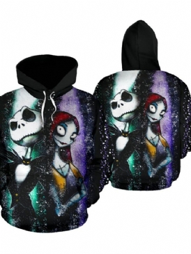 Pullover Skull Print Spring Casual Hoodies