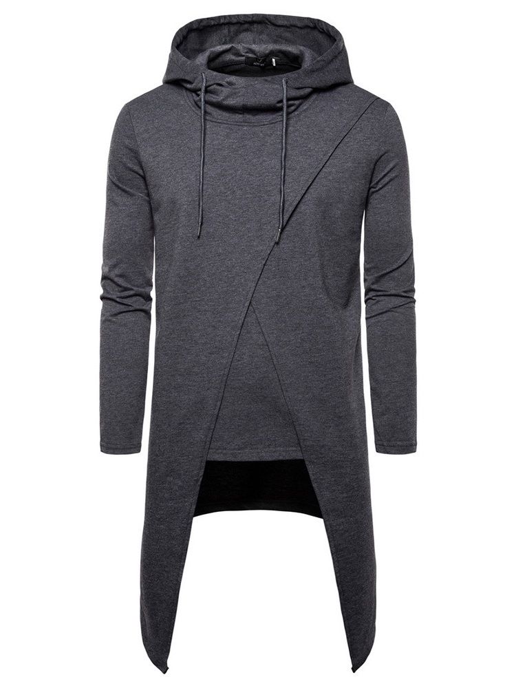 Pullover Vanliga Asymmetriska Höst Casual Hoodies