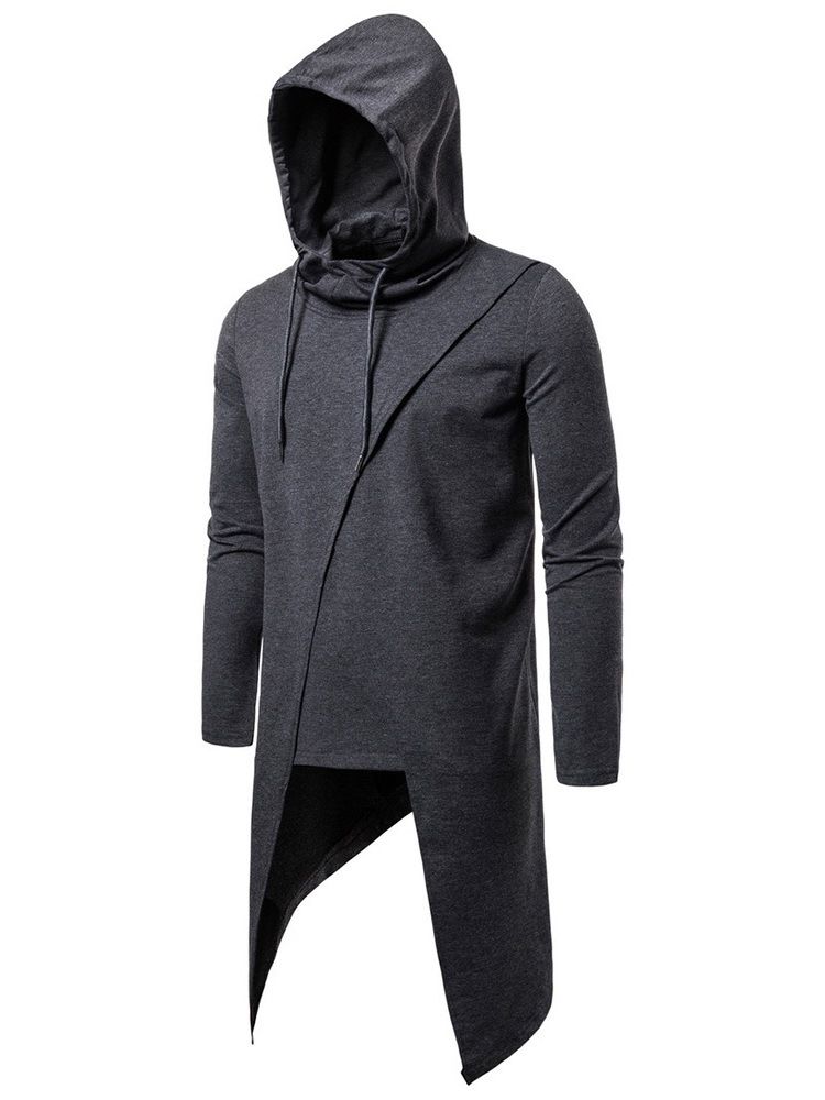 Pullover Vanliga Asymmetriska Höst Casual Hoodies