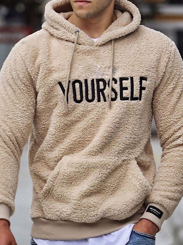 Thick Letter Pullover Europeiska Hoodies