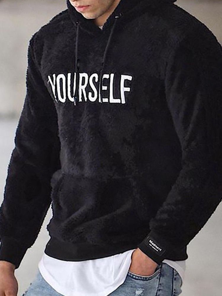 Thick Letter Pullover Europeiska Hoodies