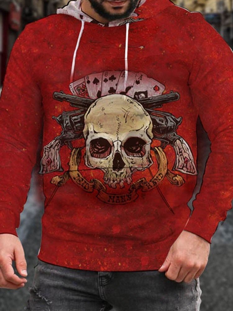 Tryck Pullover Vår Casual Hoodies