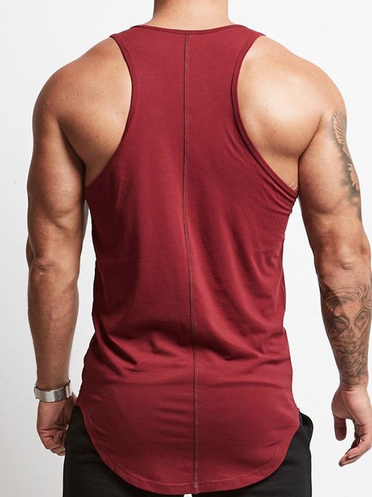 Ärmlös Tröja För Herrtryck Gym Sports Tank Tops