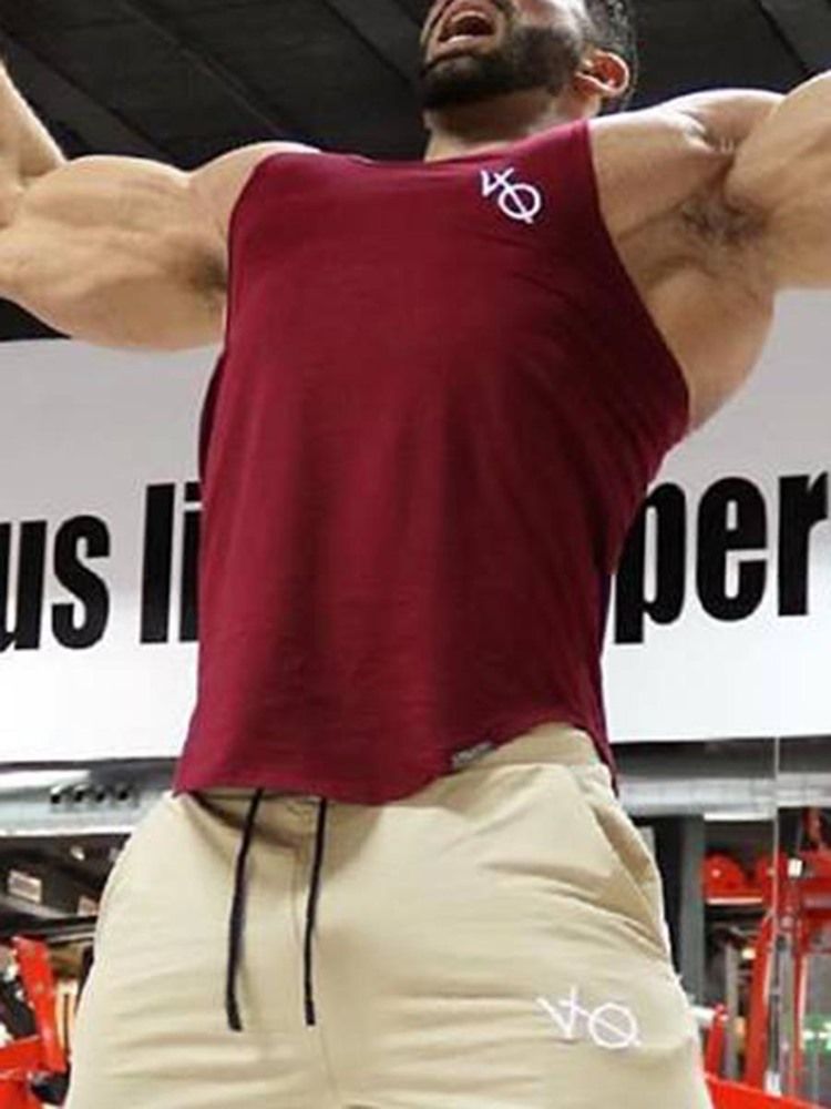 Ärmlös Tröja För Herrtryck Gym Sports Tank Tops
