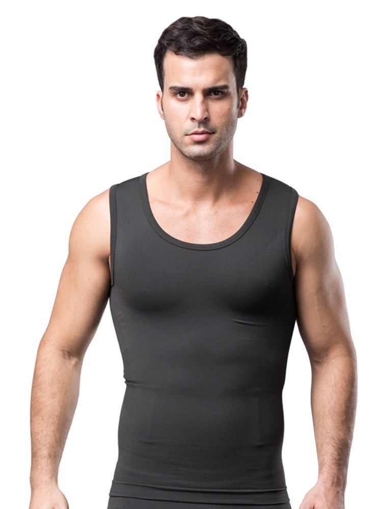 Anti-Svett Andas Body Shaping Sport Vest Topp För Män