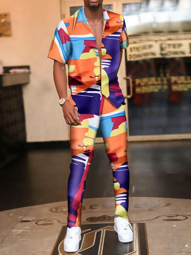 Color Block Casual Print Sommaroutfit