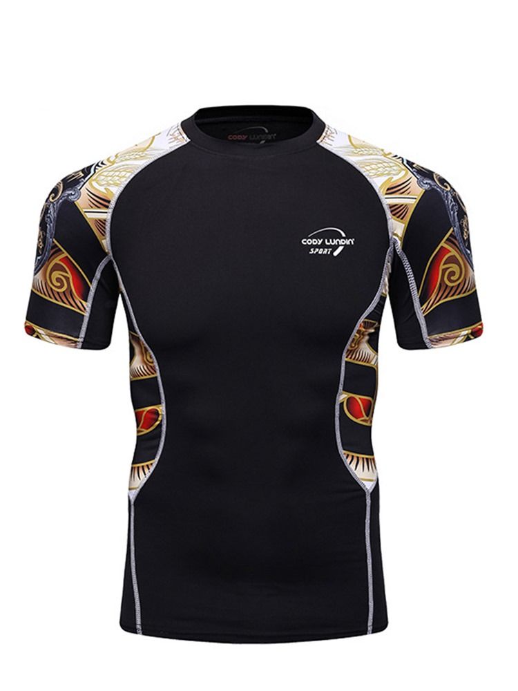 Herr Anti-Friktionsbokstav Man Pullover Sport Toppar