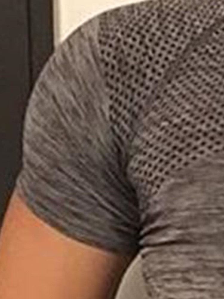 Herr Med Fast Anti-Svetttryck Kortärmad Gym Sport T-Shirt