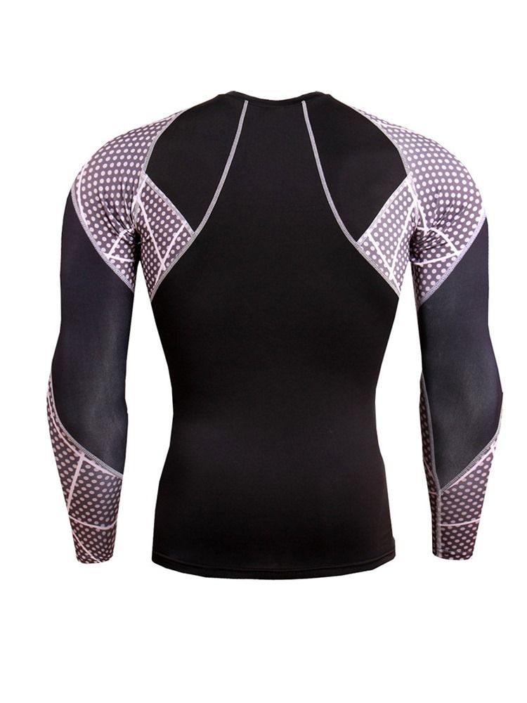 Herr Patchwork Anti-Svett Bomullsblandningar Pullover Sport Toppar