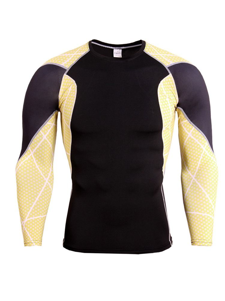 Herr Patchwork Anti-Svett Bomullsblandningar Pullover Sport Toppar