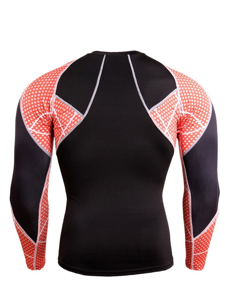 Herr Patchwork Anti-Svett Bomullsblandningar Pullover Sport Toppar