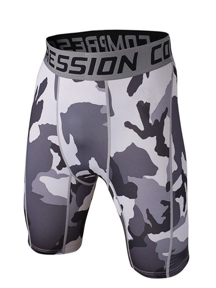 Kamouflage Sommarshorts För Män Sportbyxor