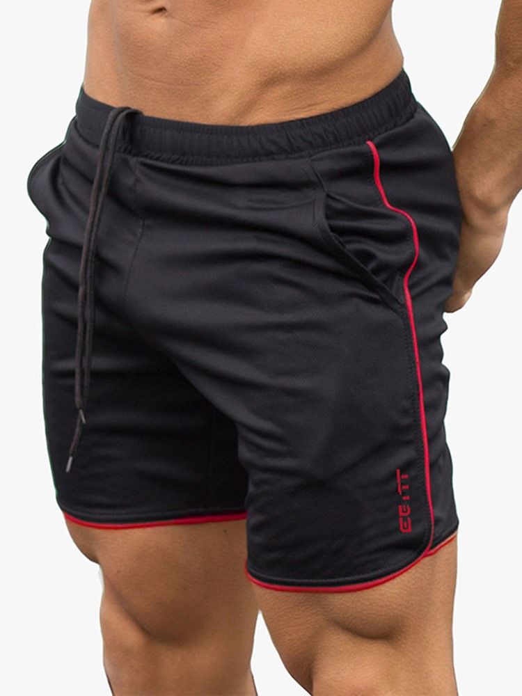 Män Letter Shorts Löpsport Byxor