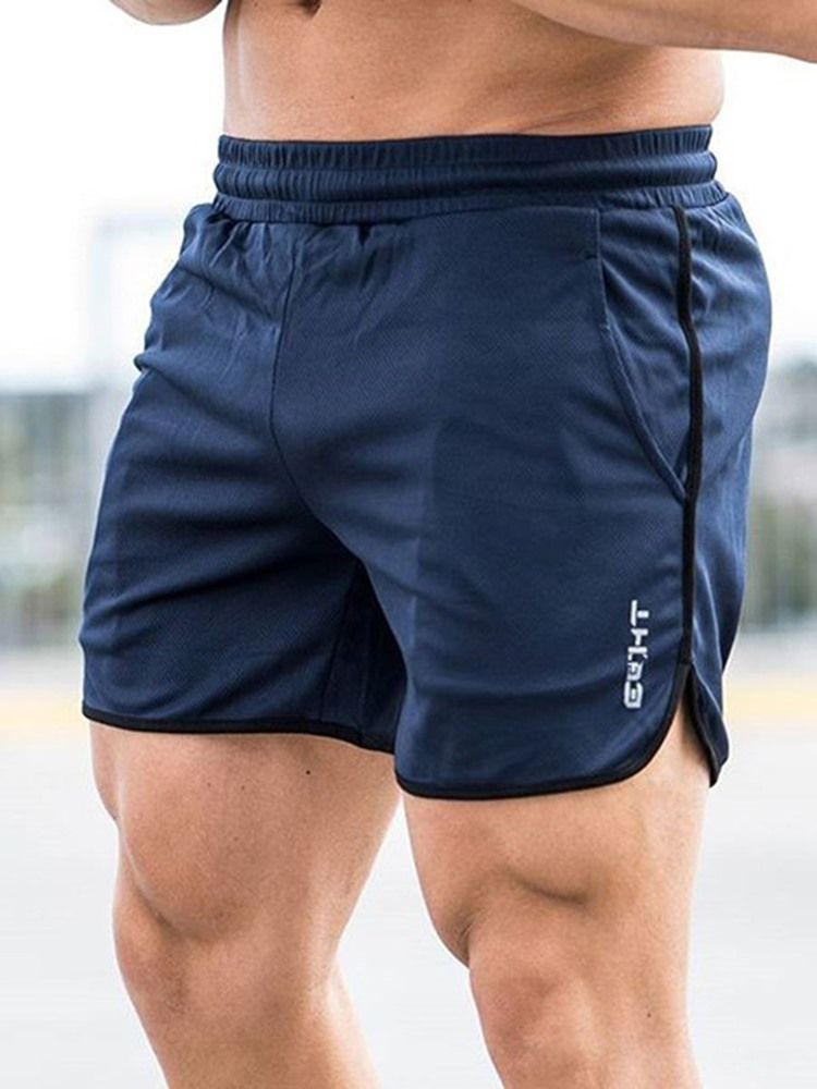 Män Letter Shorts Löpsport Byxor
