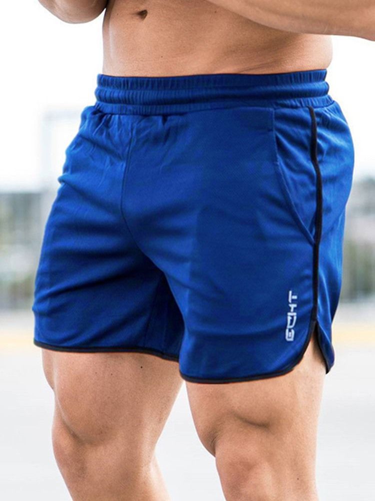 Män Letter Shorts Löpsport Byxor