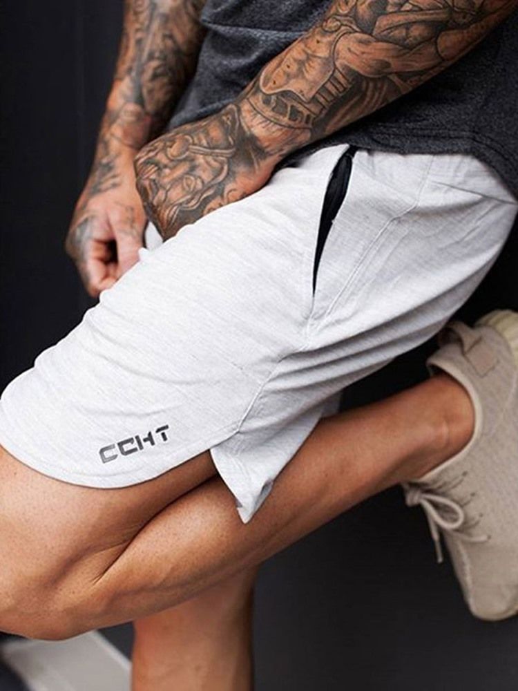 Män Letter Shorts Sportbyxor