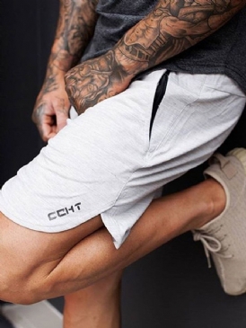 Män Letter Shorts Sportbyxor
