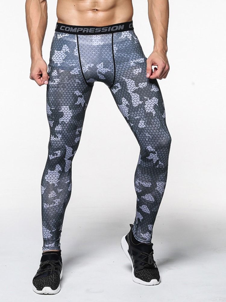 Pläd För Män Anti-Svett Polyester Ankellånga Sportbyxor