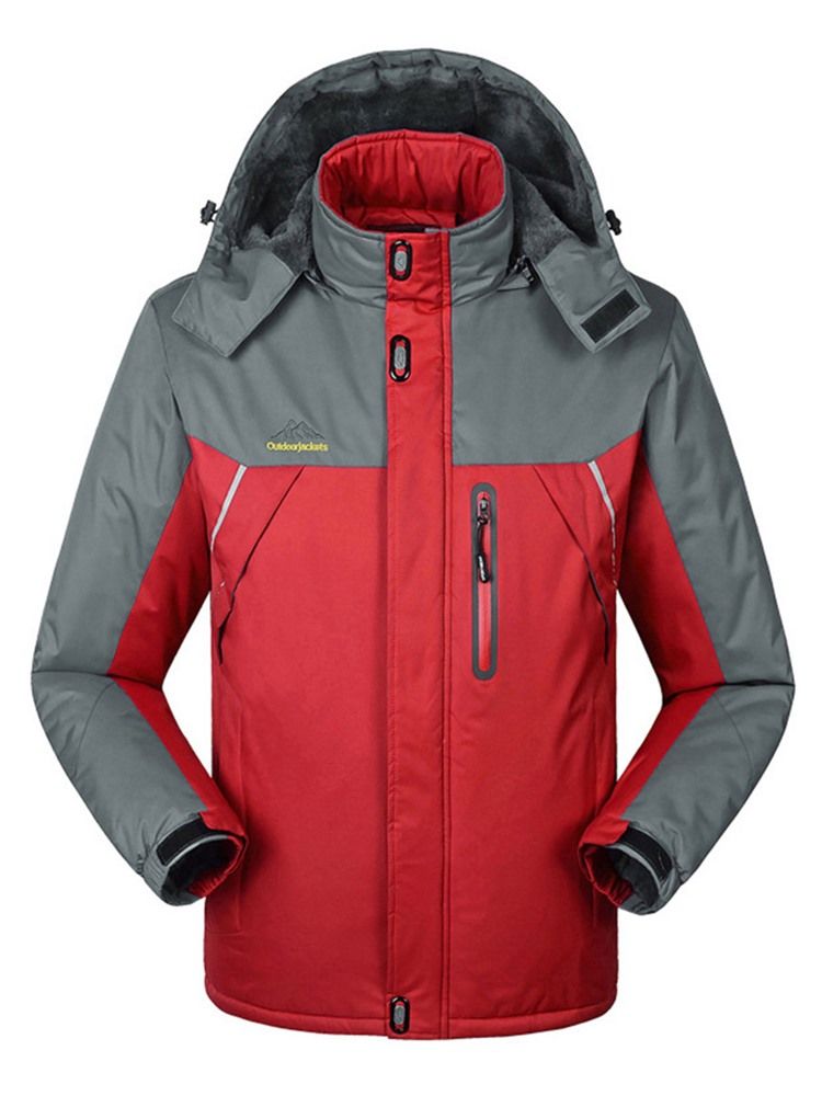 Plus Size Warm Förtjockning Vindtät Vattentät Par Ski Jacka