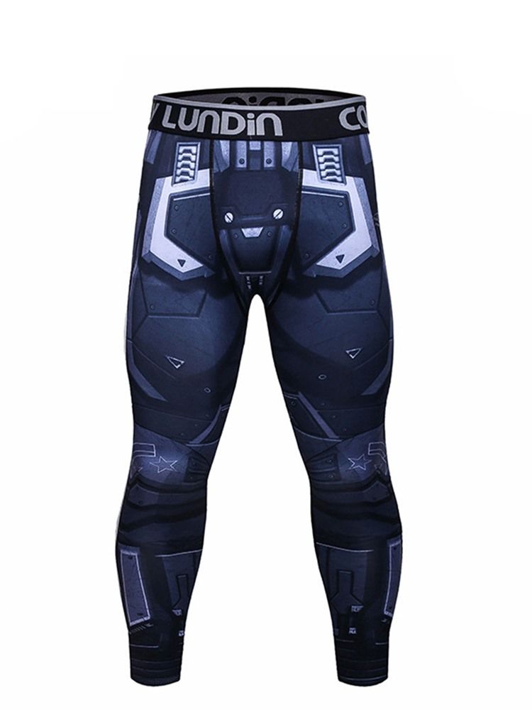 Print Compression Dry Cool Sports Tights Herrbyxor