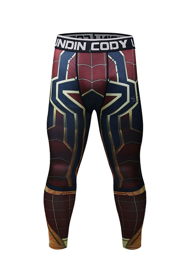 Print Compression Dry Cool Sports Tights Herrbyxor