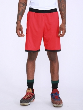 Quick Dry Color Block Patchwork Manshorts Herrbyxor