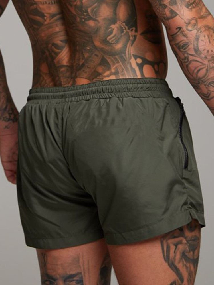 Snabbtorkande Bokstavshorts För Män Sportbyxor