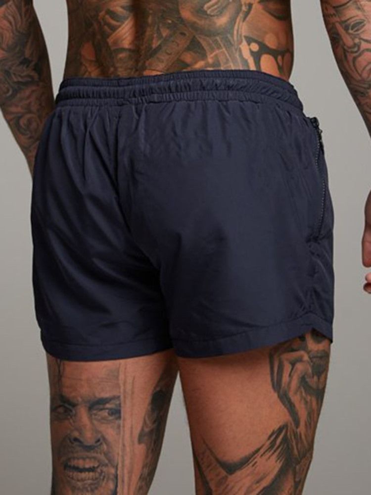 Snabbtorkande Bokstavshorts För Män Sportbyxor